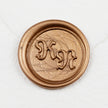 Wachssiegel Initialen minimalistisch selbstklebend - Siegelstempel personalisiert