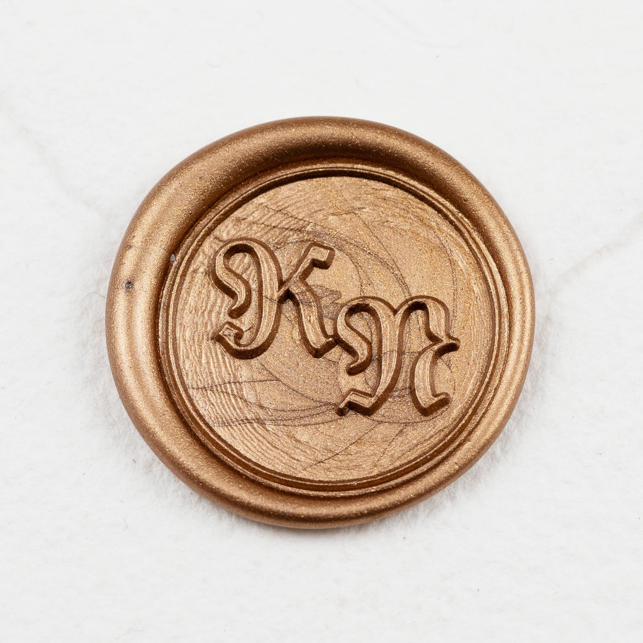 Wachssiegel Initialen minimalistisch selbstklebend - Siegelstempel personalisiert