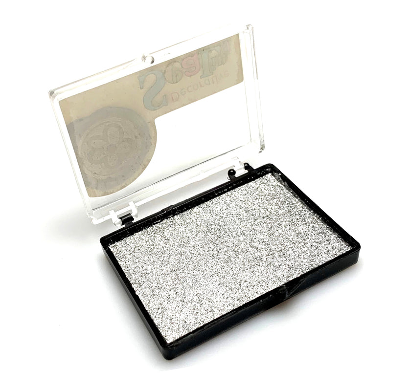 Siegelkissen Silber Glitter - Siegelstempel personalisiert