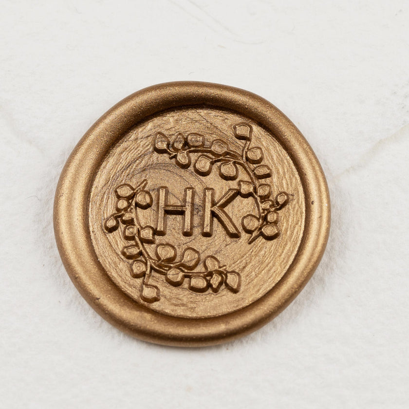Wachssiegel Design Matteo mit Initialen - Siegelstempel personalisiert