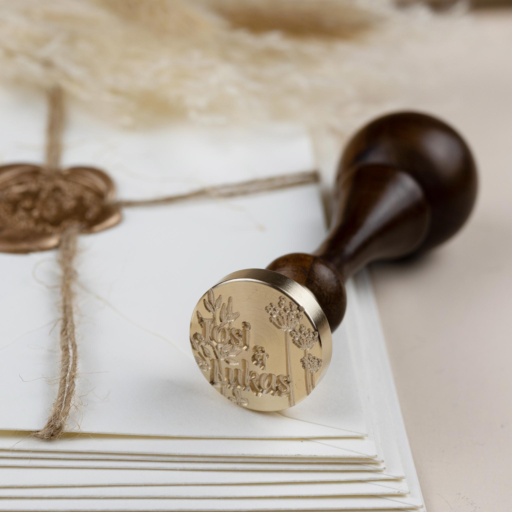 Siegelstempel personalisiert mit Vornamen, Design 