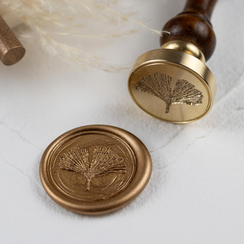 Siegelstempel Design Gingko - Siegelstempel personalisiert