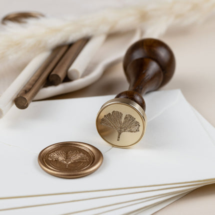Siegelstempel Design Gingko - Siegelstempel personalisiert