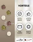 gravurART Siegelwachs Tabs - flexibel - zum Schmelzen im Schmelzlöffel - Mix 1  Farbmix aus Olivgrün, Roségold und Weiß-Perl. - Siegelstempel personalisiert