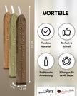 Premium Siegelwachs mit Docht, 3er Pack Mix Gold - Oliv - Schoko - Siegelstempel personalisiert