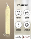 Premium Siegelwachs mit Docht, 3er Pack in Pastell-Gelb - Siegelstempel personalisiert