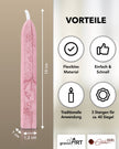 Premium Siegelwachs mit Docht, 3er Pack in Rosé-Perl. - Siegelstempel personalisiert