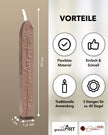 Premium Siegelwachs mit Docht, 3er Pack in Savanne-Roségold - Siegelstempel personalisiert