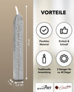 Premium Siegelwachs mit Docht, 3er Pack in Silber - Siegelstempel personalisiert