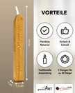 Premium Siegelwachs mit Docht, 3er Pack in Sonnengold - Siegelstempel personalisiert