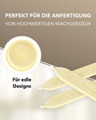 Premium Siegelwachs mit Docht, 3er Pack in Pastell-Gelb - Siegelstempel personalisiert