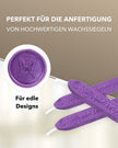 Premium Siegelwachs mit Docht, 3er Pack in Lila-perl. - Siegelstempel personalisiert