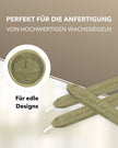 Premium Siegelwachs mit Docht, 3er Pack in Oliv-perl. - Siegelstempel personalisiert