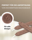 Premium Siegelwachs mit Docht, 3er Pack in Savanne-Roségold - Siegelstempel personalisiert