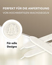 Premium Siegelwachs mit Docht, 3er Pack in Weiß-Perl. - Siegelstempel personalisiert