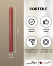Siegelwachs für Wachspistole in Rot-Metallic, 7mm Durchmesser, 6er Pack - Siegelstempel personalisiert