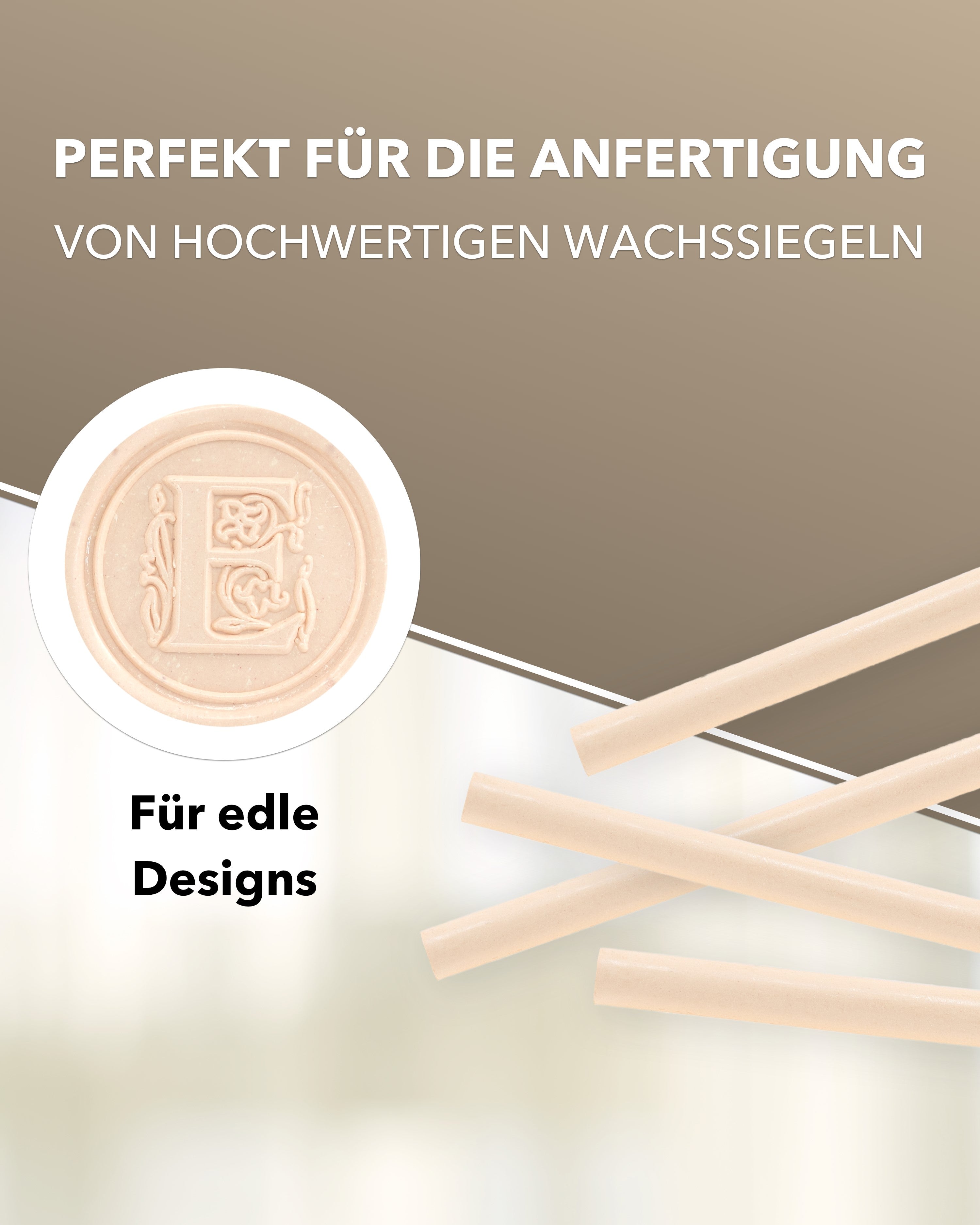 Siegelwachs für Wachspistole in Blush, 7mm Durchmesser, 6er Pack - Siegelstempel personalisiert