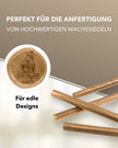Siegelwachs für Wachspistole in Gold, 7mm Durchmesser, 6er Pack - Siegelstempel personalisiert