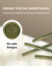 Siegelwachs für Wachspistole in Olive-Perl., 7mm Durchmesser, 6er Pack - Siegelstempel personalisiert