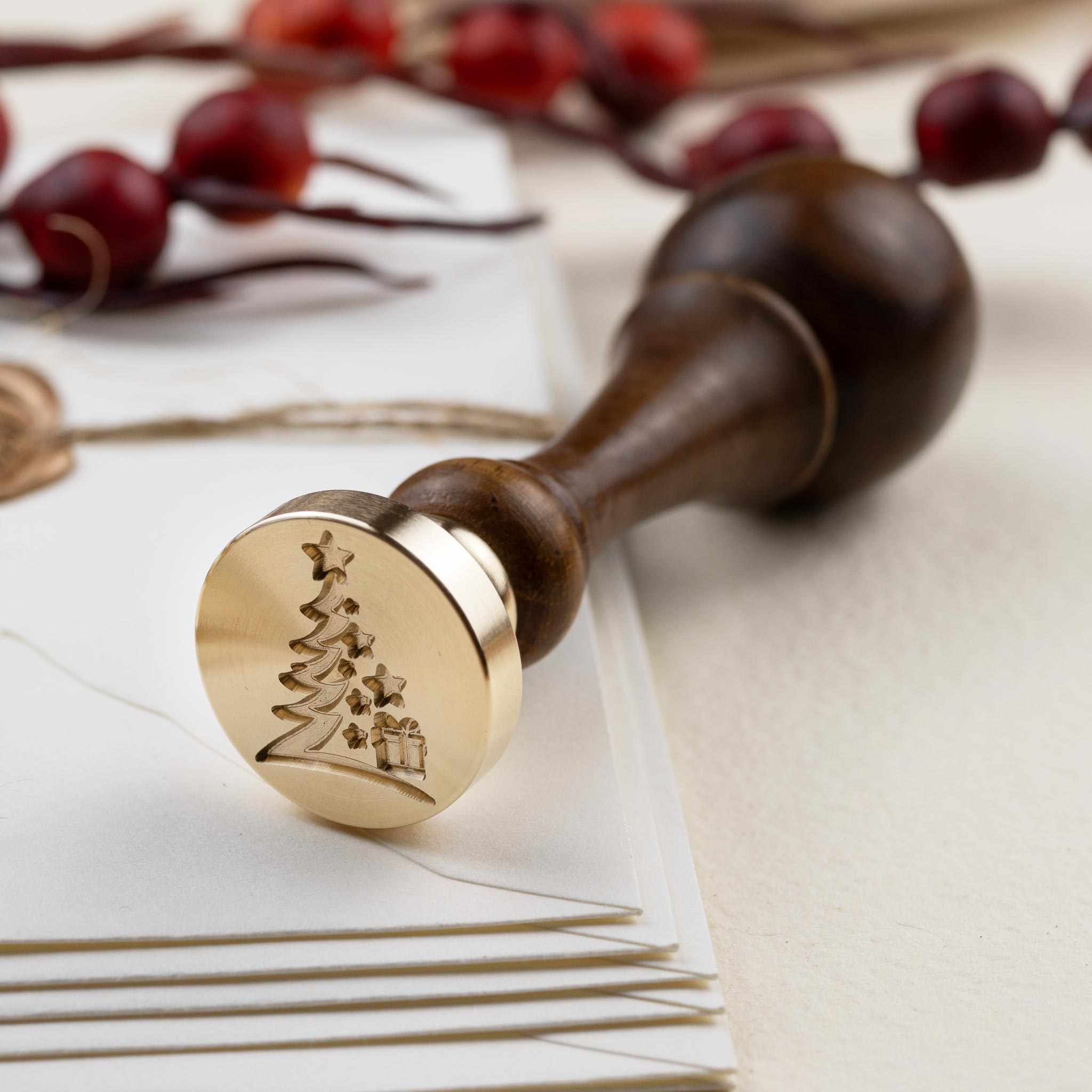 Siegelstempel mit Motiv Christmas Tree - Siegelstempel personalisiert